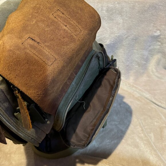 Canvas Travel Backpack laptop, Large Capacity Hiking Backpack, Outdoor Casual Da - Picture 12 of 14